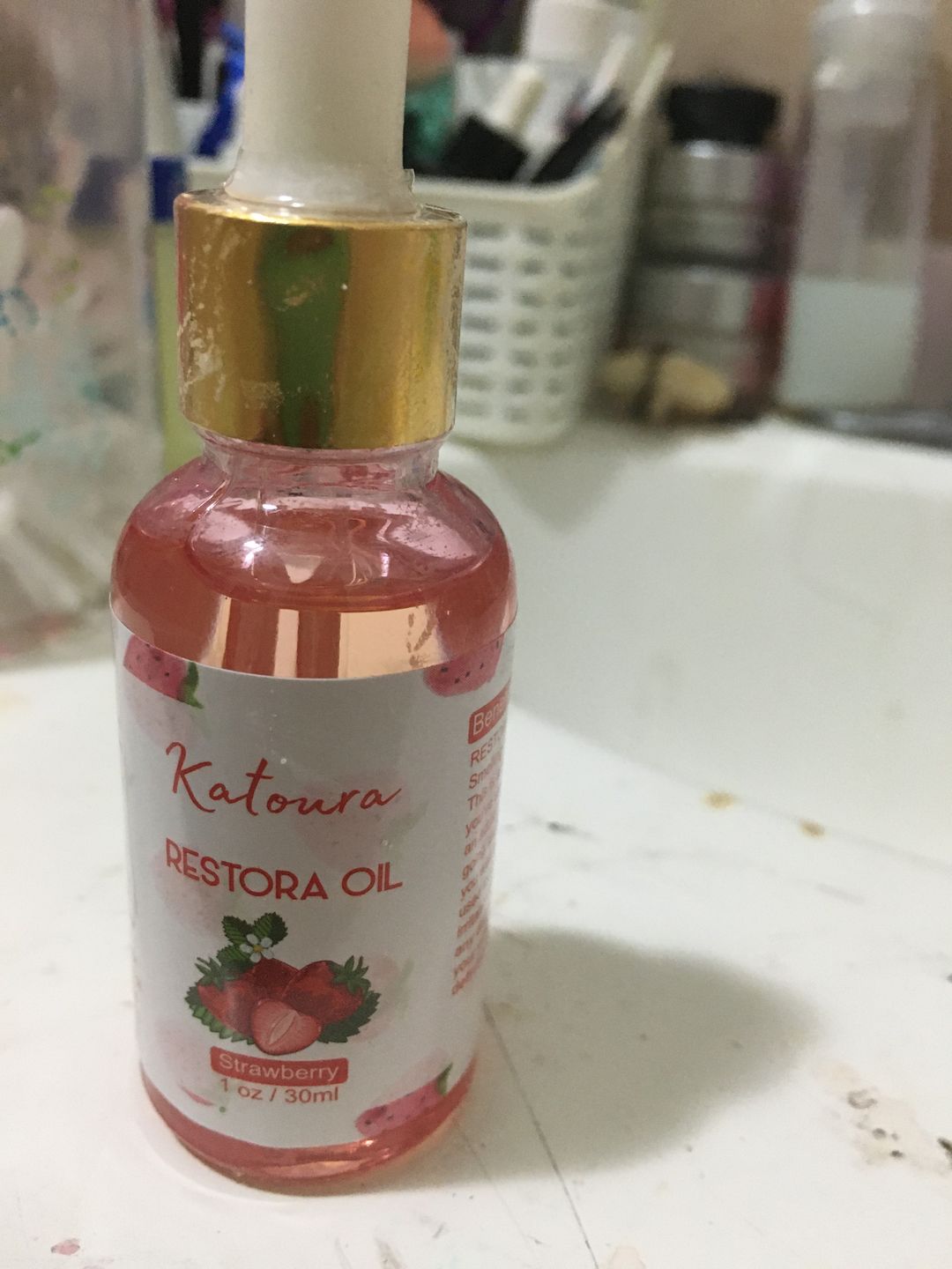 Customer photo review of Restora Oil  Strawberry