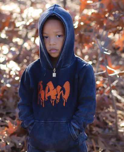 Customer photo review of RAW Drip Orange Bling Hoodie and Jogger Set