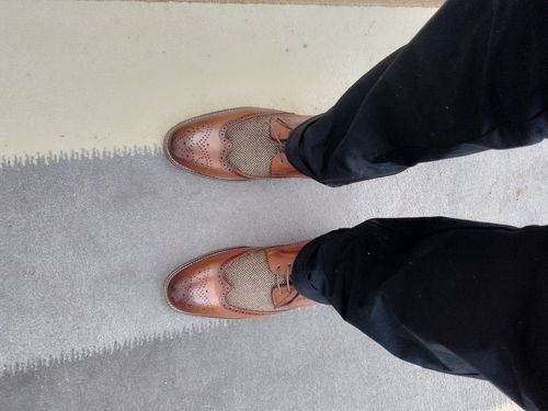 Customer photo review of Brandy Brogue Heavily discounted With Classic Tweed Trim
