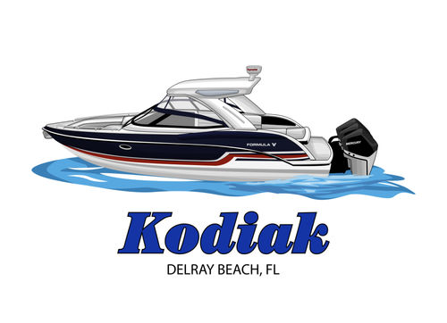 Customer photo review of Custom Digital Boat Artwork