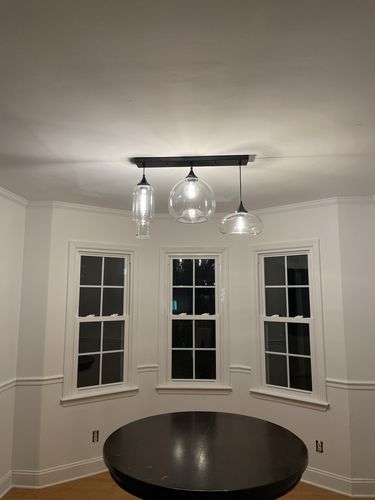 Customer photo review of Modern Three Lights Cluster Glass Pendant Lighting