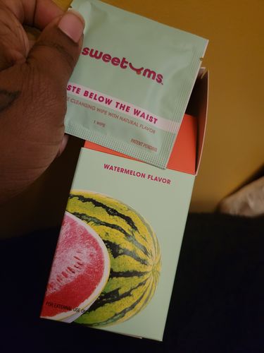 Customer photo review of The only intimate wipes on the market with flavor