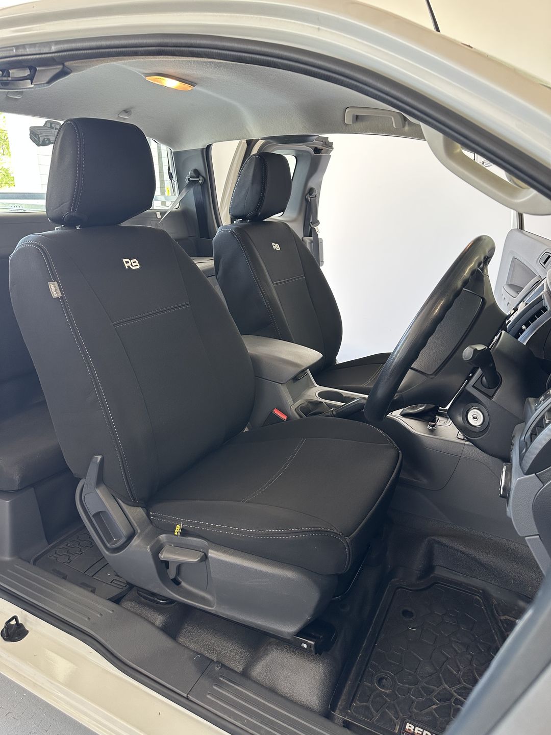 Customer photo review of Ford Ranger PX II Neoprene 2x Front Row Seat Covers (Available)