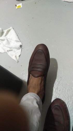 Customer photo review of Tassel Loafer - Cognac Tan (Hand Painted Patina)