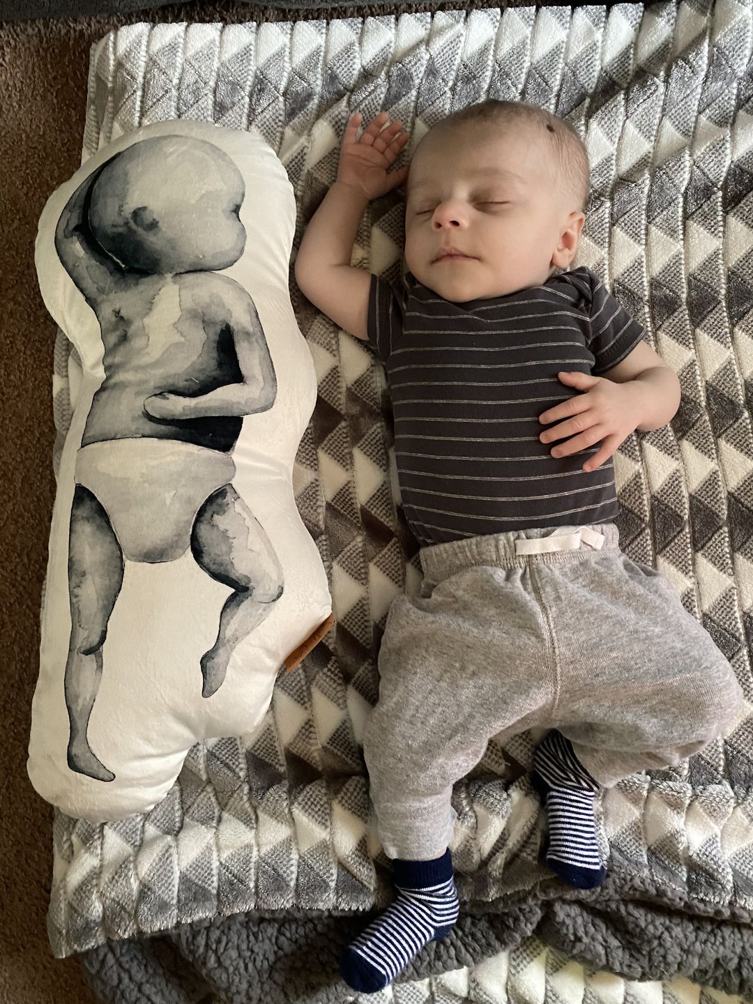 Customer photo review of Birth Pillow Watercolor Three