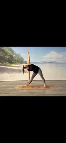 Customer photo review of Listening To Country Yoga Mat and Yoga Blocks Combo