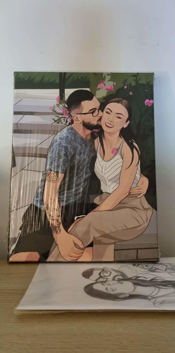 Customer photo review of Portrait Pop-Art ( sur toile )