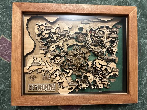 Customer photo review of CUSTOM 3D WOODEN LAKE MAP