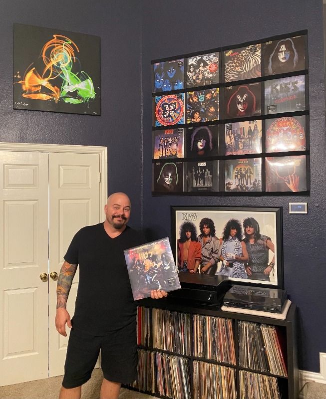 Customer photo review of 12" Vinyl Record Display Frame - LP Wall Storage