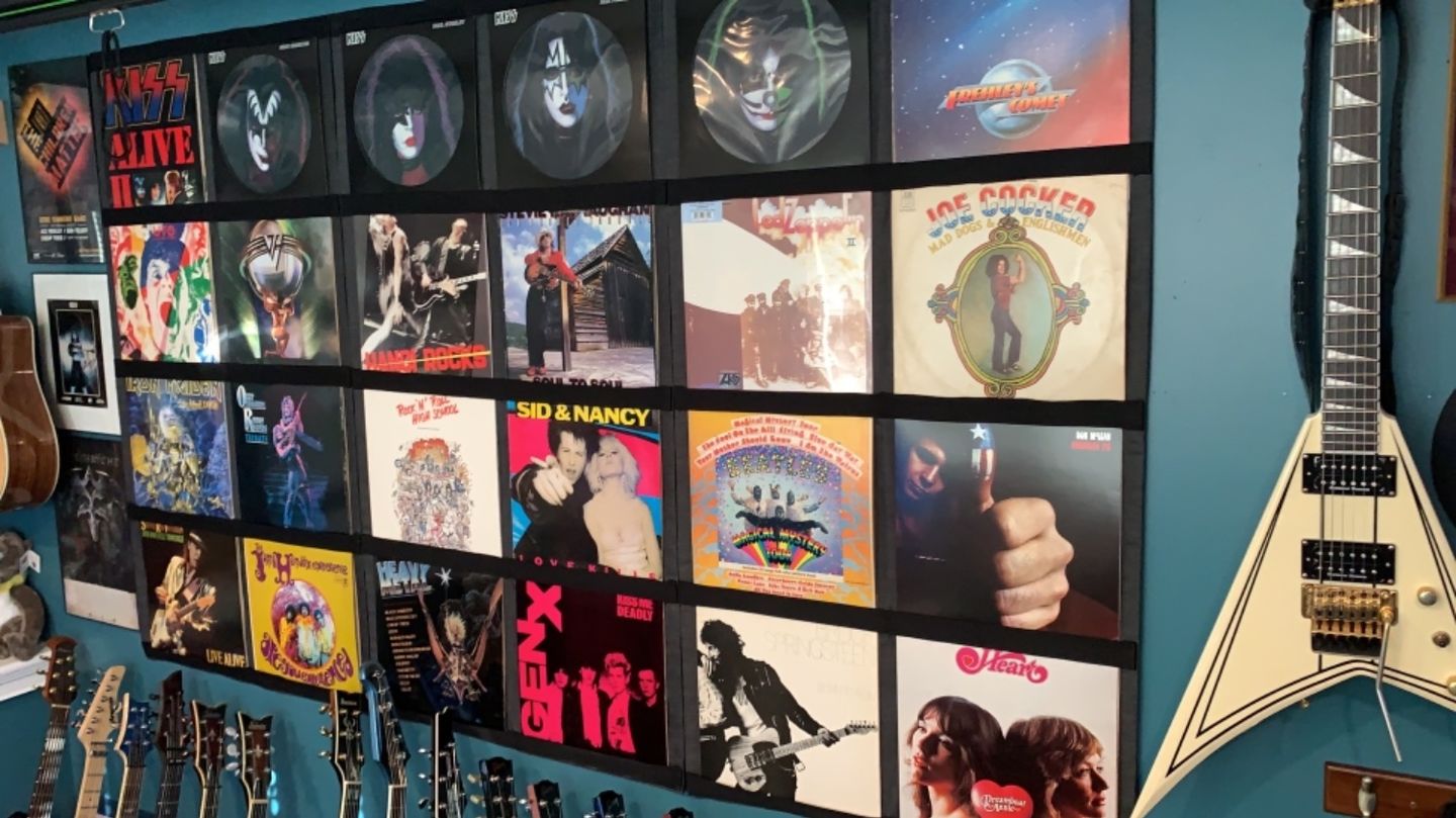 Customer photo review of 12" Vinyl Record Display Frame - LP Wall Storage