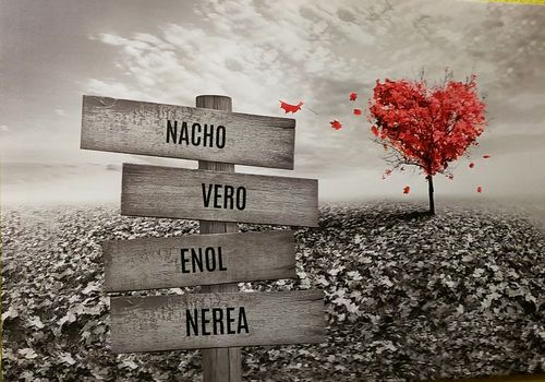 Customer photo review of Lienzo Árbol Corazón con Nombres Personalizados