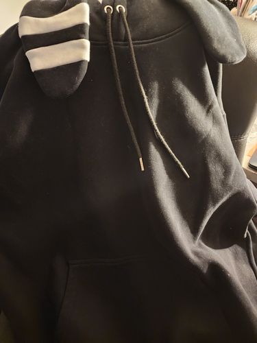 Customer photo review of Bunny Hoodie (LAVENDER/BLACK)