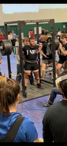 Customer photo review of PR Powerlifting 13mm Belt w/ Lever Buckle - Grey/Black