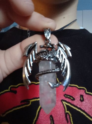 Customer photo review of Dragon Gemstone Necklace