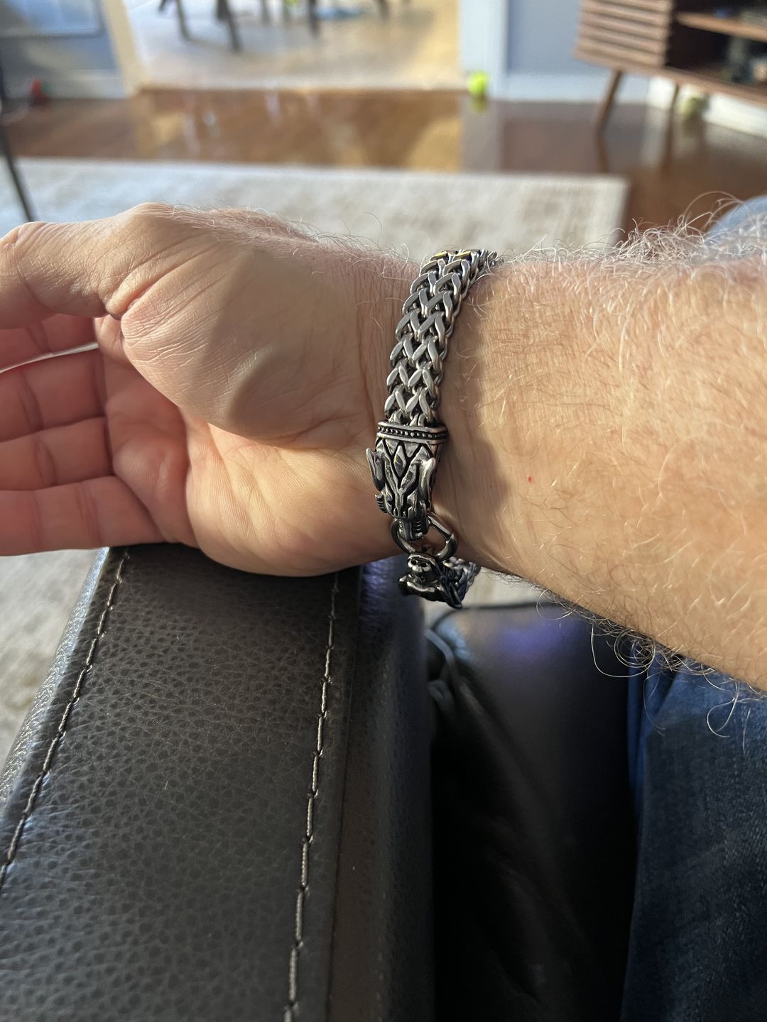 Customer photo review of Nidhogg - The Malice Striker - Stainless Steel Dragon Bracelet