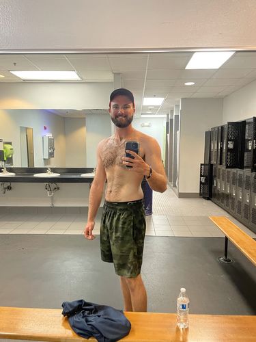 Customer photo review of PR Personal Record Chest Logo Hoodie - Dark Green