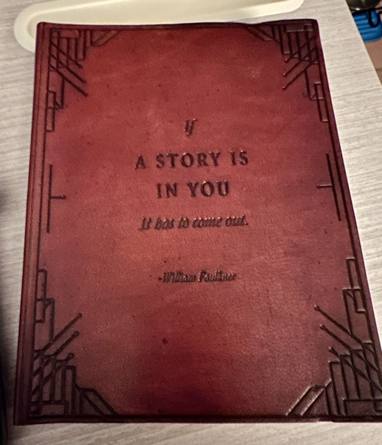 Customer photo review of "If A Story" Handmade Leather Journal