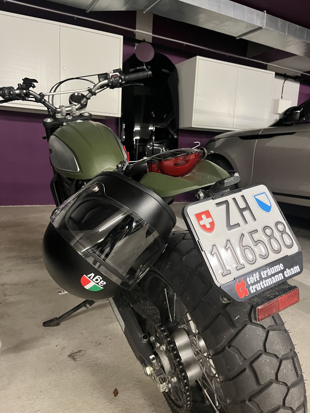 Customer photo review of Ducati Scrambler Helmet Hook (lock)