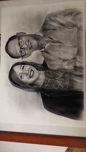 Customer photo review of Auftragsmalerei - Portrait zeichnen lassen - Portraitzeichnungen vom Foto bestellen