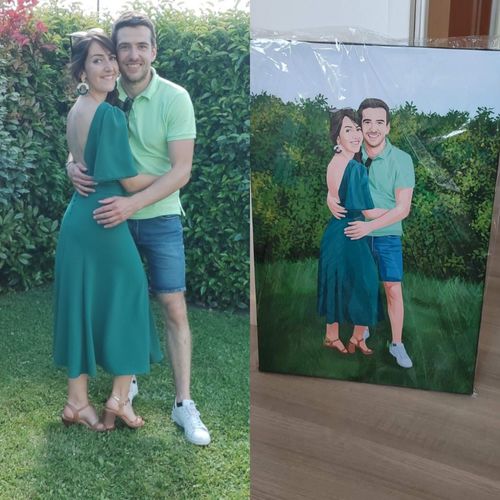 Customer photo review of Portrait Pop-Art ( sur toile )