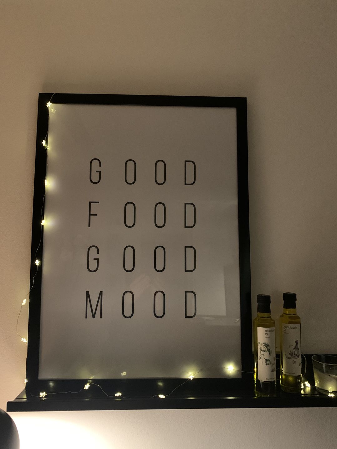 Customer photo review of 'Good food, good mood' Spruch Poster