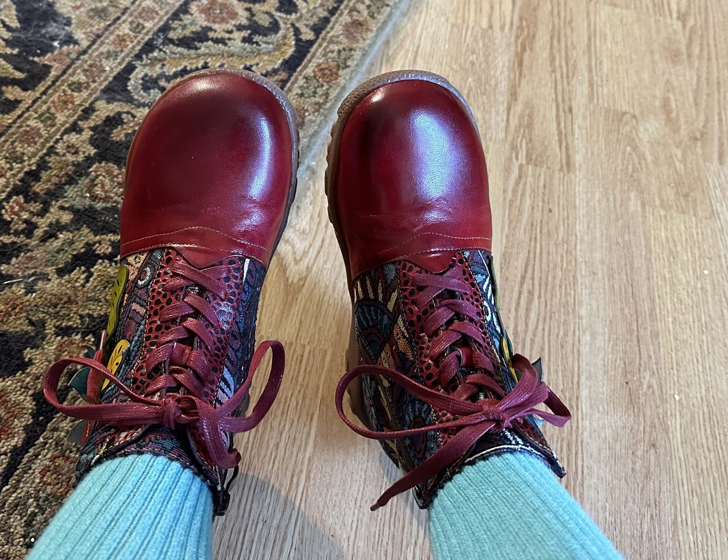 Customer photo review of Leather Handmade Comfortable Walking Boots