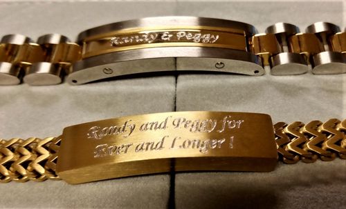 Customer photo review of Two Tone Watch Link ID Bracelet