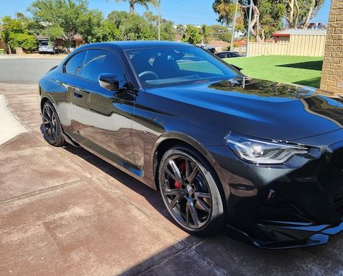 Customer photo review of MHC Black BMW M240i Performance Style Front Splitter In Gloss Black (G42)
