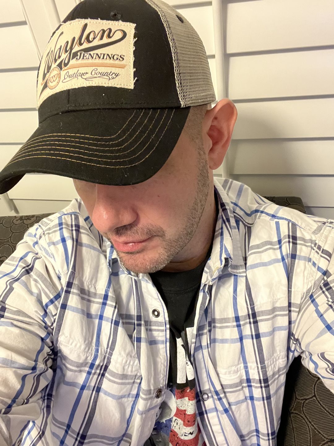 Customer photo review of Waylon Jennings Outlaw Country Trucker Hat
