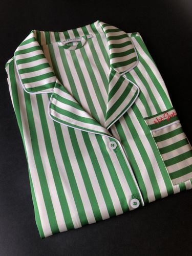 Customer photo review of Silk Stripes Short Pajama Set