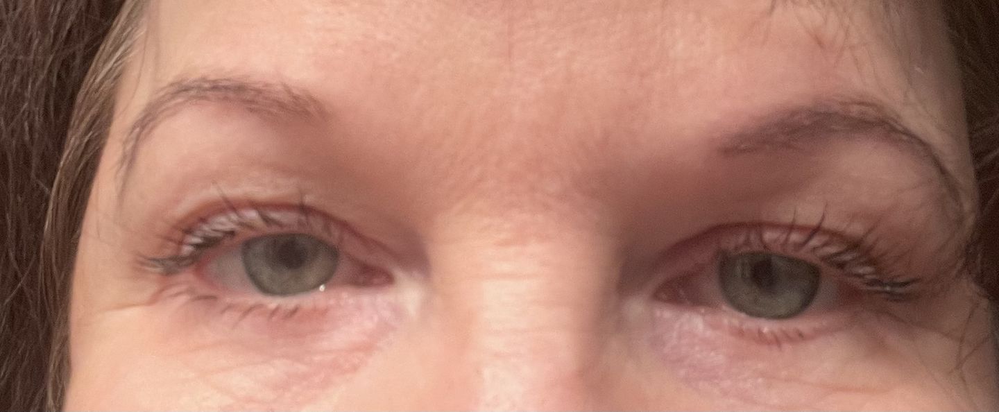 Customer photo review of LASH & BROW DYE KIT - DARK BROWN