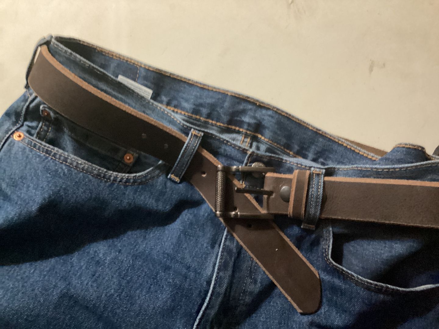 Customer photo review of The Pinnacle Belt - Black 100 % Premium Leather Belt
