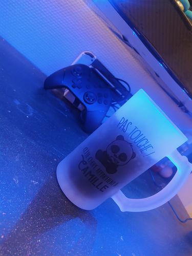 Customer photo review of Chope de bière Camille Pas Touche Panda