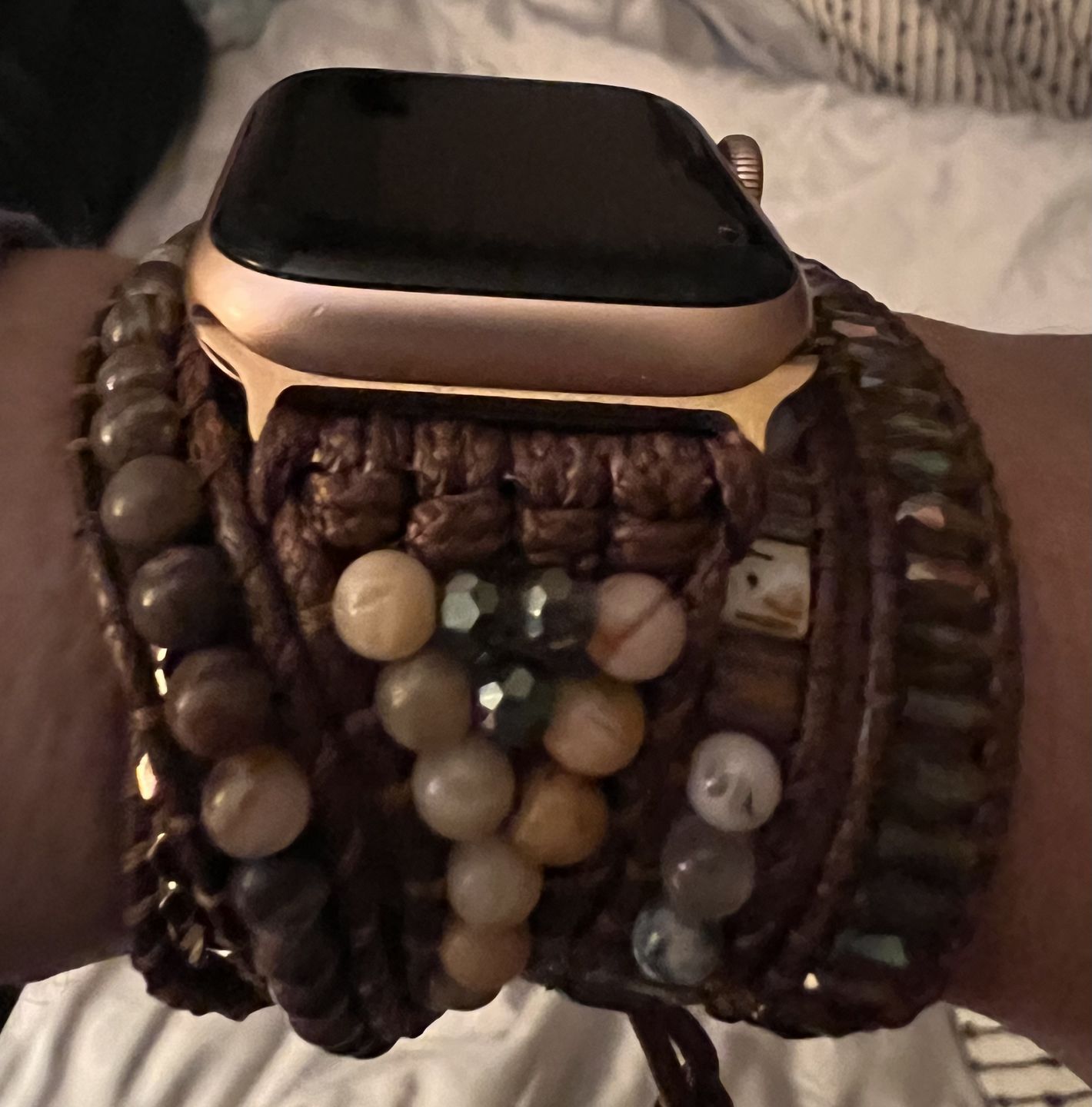 Customer photo review of Moonlight Goddess Apple Watch Strap
