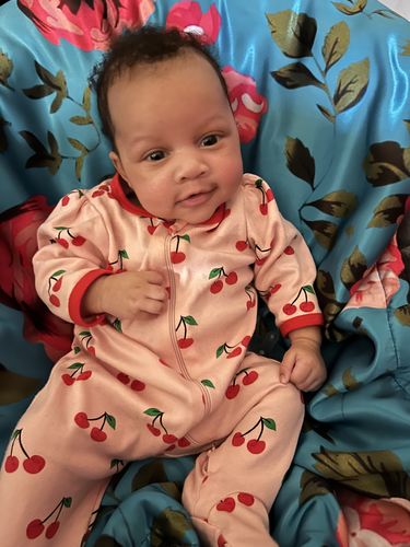 Customer photo review of Satin Baby Blanket