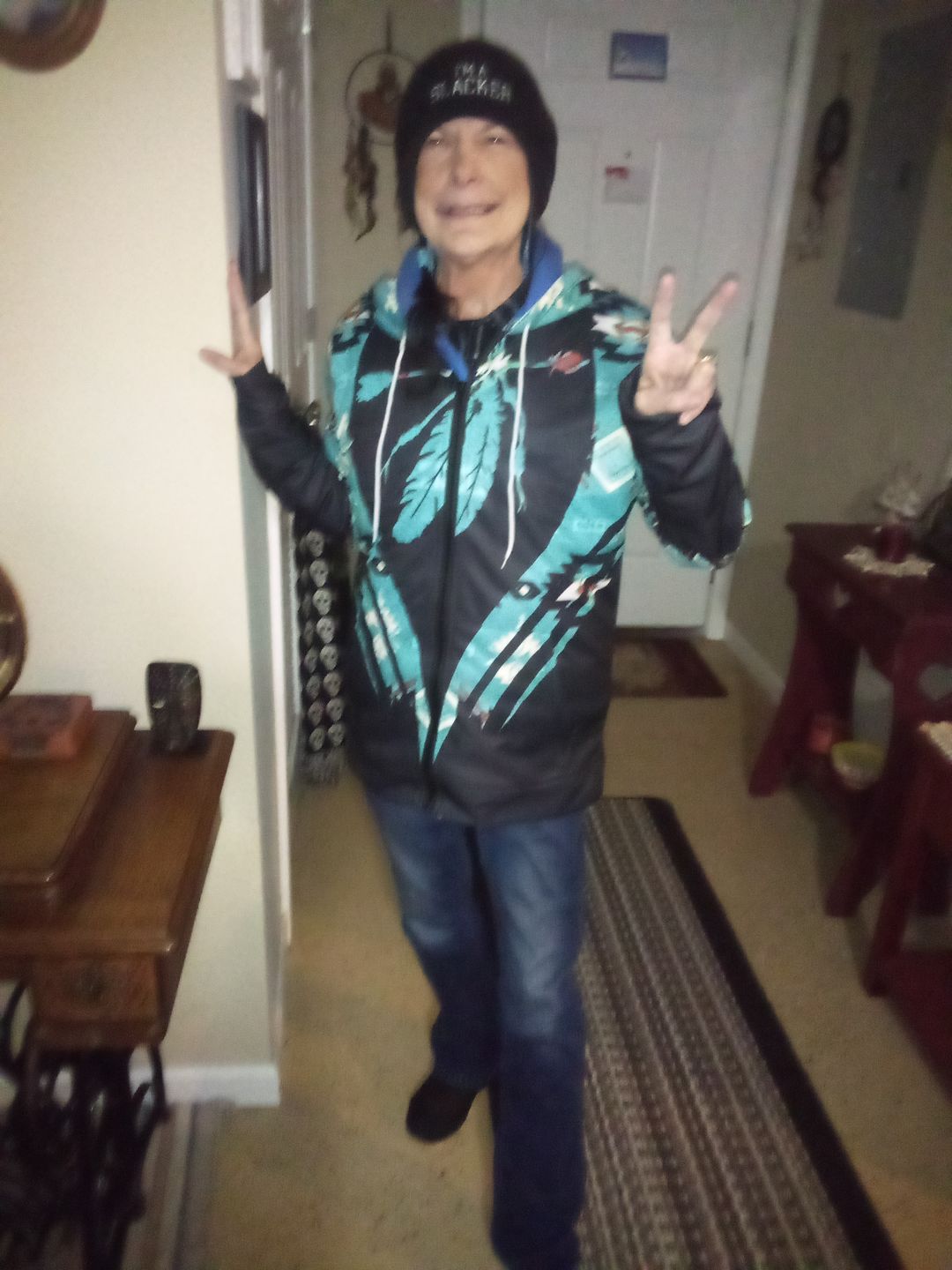 Customer photo review of Native Culture Pattern Feather Arrow Native American 3D All Over Print Hoodie and Zip Hoodie