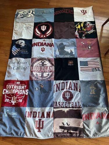 T-shirt quilt featuring indiana basketball by Stephanie from MD