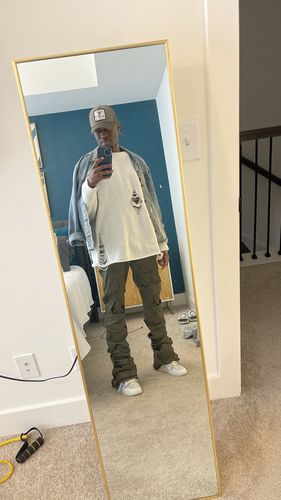 Customer photo review of Ripped Loose Drop Shoulder Sweater