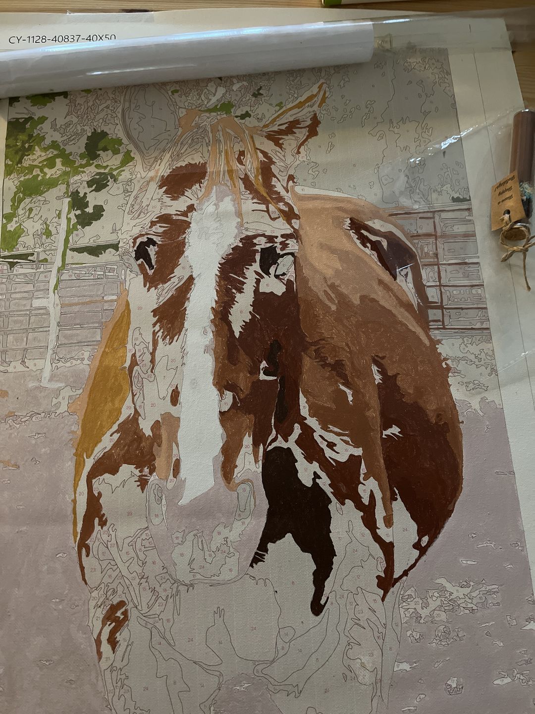 Customer photo review of Personalized Paint By Number Kits - Upload Any Photo