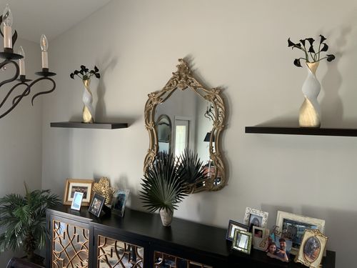 Customer photo review of Gold and White Contemporary Vase