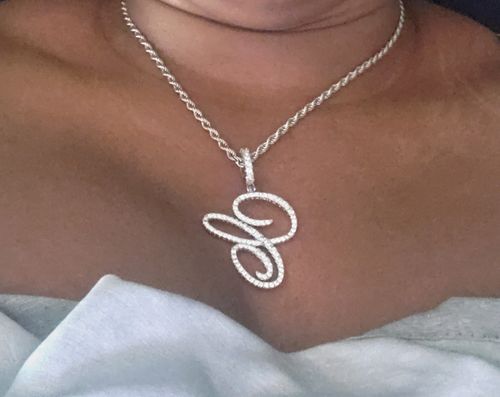 Customer photo review of CALIFORNIA INITIAL NECKLACE
