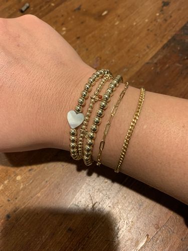 Customer photo review of heart juno bracelet (5mm)