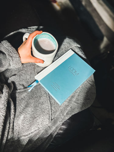 Customer photo review of Loom Couples Journal - Dusty Blue