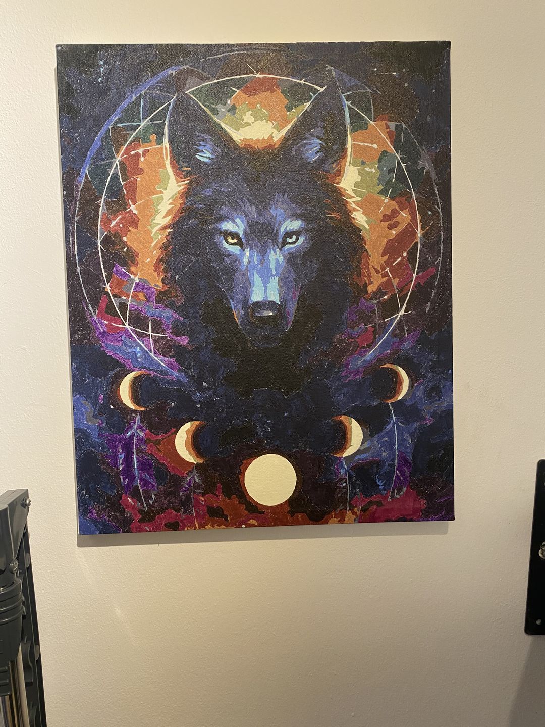 Customer photo review of Malen nach Zahlen - Traumfänger Wolf  - by jojoesart