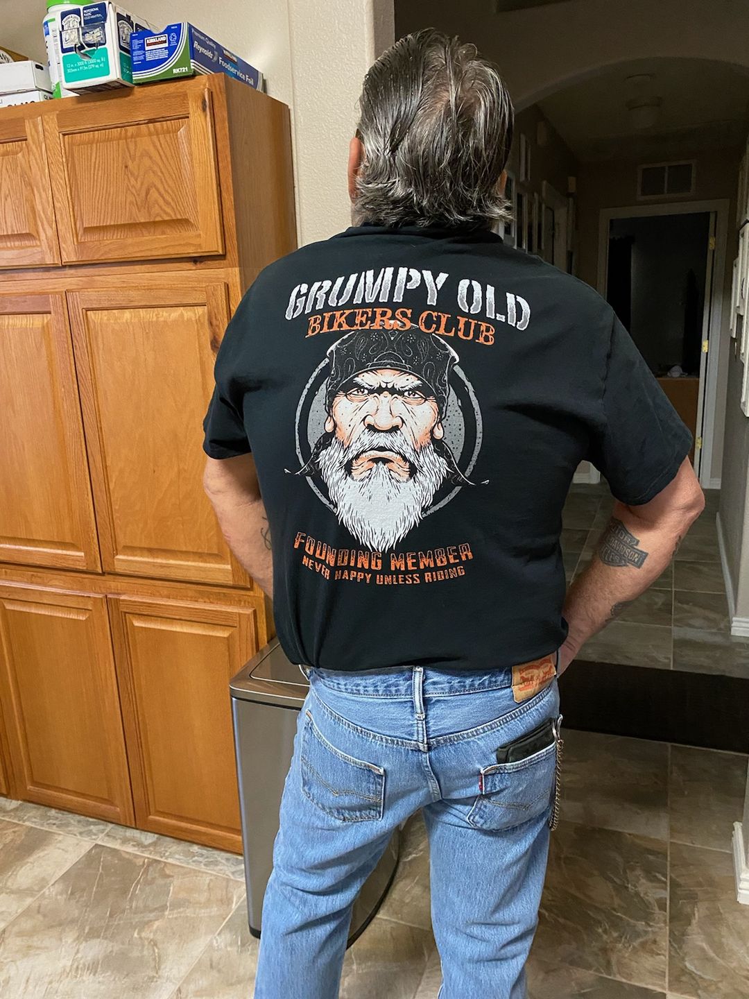 Customer photo review of Grumpy Old Bikers Club Founding Member