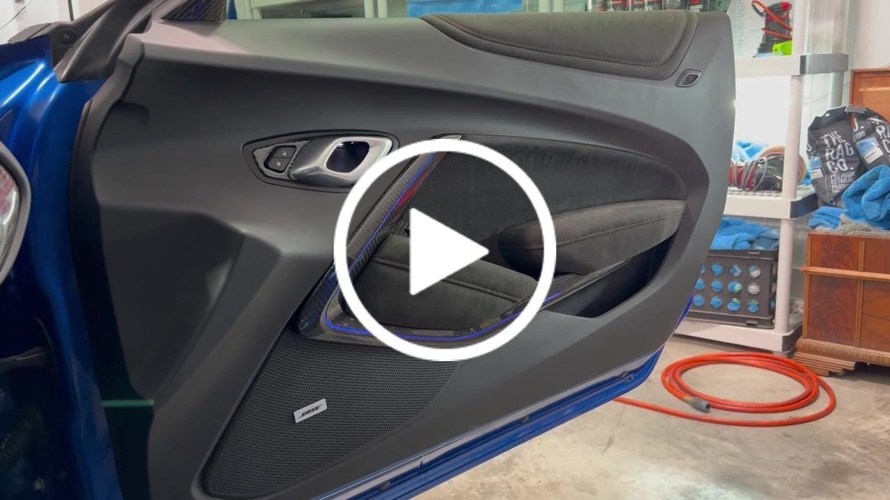 Customer video review of Real Carbon Fiber Interior Door Panel Chrome Trim Cover For 2016-2023 Chevy Camaro
