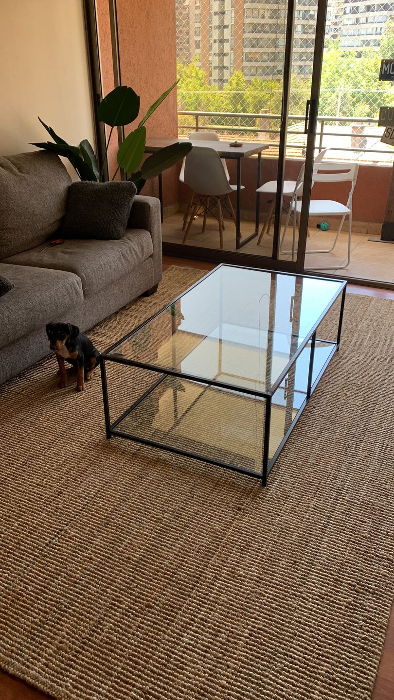Customer photo review of Mesa de centro Rectangular 120 NEGRA dos niveles GLASS
