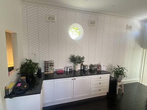 Customer photo review of Classics: Irregular Lines Wallpaper