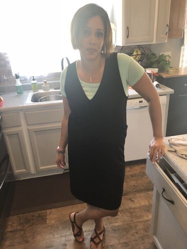 Customer photo review of Brigitte Brianna Overall Dress