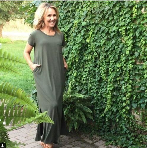 Customer photo review of Brigitte Brianna Pocket Maxi Dress